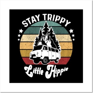 Vintage Retro Stay Trippy Little Hippie Hippies Hippy Gift Posters and Art